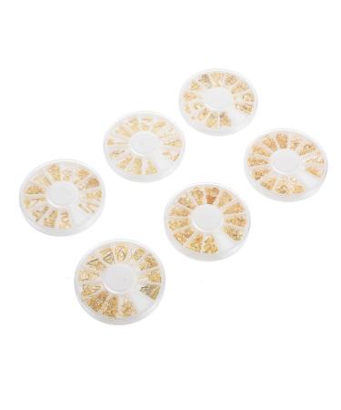 minkissy 6 Boxes Nail Art Accessories Nails Decoration Nail Decorations for Nail Art Nail Jewelry Nail Accessories Nail Art Decoration Manicure Decor Alloy Small Decoration Charm