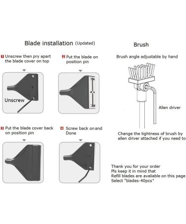 QANVEE 26-Inch Aquarium Scraper Cleaner Brush | Aluminum Magnesium Alloy with 10 Stainless Steel Blades for Fish, Reef, Plant Glass Tank - Buy Online on GoSupps.com