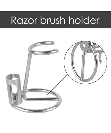 Linkidea Stainless Steel Razor & Shaving Brush Holder - Non-Slip Bathroom Organizer Set (Silver) - Buy Online on GoSupps.com