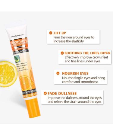 Sonew 2 pcs Cr me de Soin Des Yeux Vitamine C Cr me Pour Les Yeux Anti-rides limination Des Cercles Noirs Cr me Hydratante Pour Les Yeux(25 ml) - Buy Online on GoSupps.com