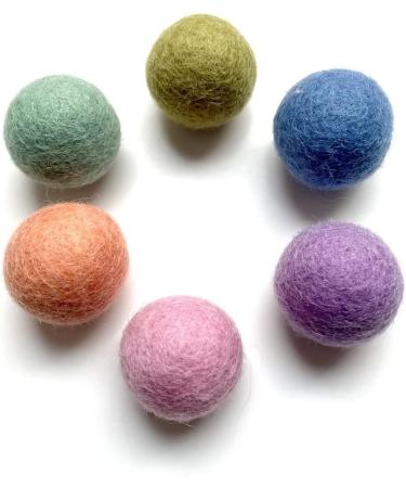 Lucybalu Felt Balls for Cats | 6 Colorful Wool Cat Toys | Natural Play Balls from Nepal | Fun & Safe Cat Accessories - Buy Online on GoSupps.com