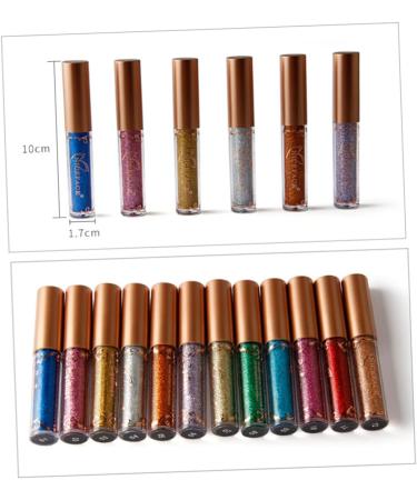 Didiseaon 2pcs Colorful Eyeliner Pen Glow Liquid Eyeliner Liquid Eyeshadow Waterproof Eyeliner Metal Highlight - Buy Online on GoSupps.com