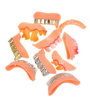 Dressoos 10 pcs Funny wrong teeth of the Halloween maskerade party False denture with zipes Halloween false teeth Halloween Halloween joke articles wrong teeth funny