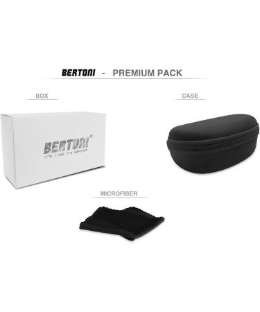 Bertoni Polarized Mountain Glasses - Cortina Self-Tinting Ski Goggles & Trekking Sunglasses | Glossy Black UV Protection - Buy Online on GoSupps.com