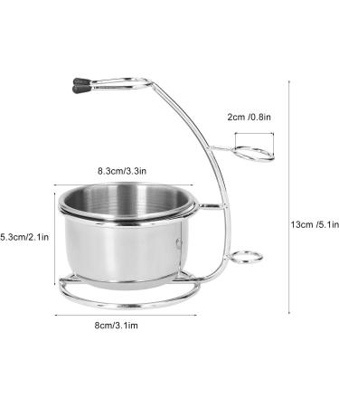 Buy Professional Metal Shaving Stand Bowl Set | Stainless Steel Shaving Brush Holder - International Shipping Available - Buy Online on GoSupps.com