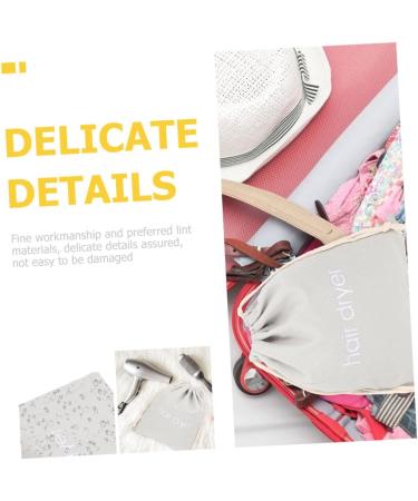 Baluue 8 Pcs Hair Dryer Storage Bag Travel Makeup Bags Hair Dryer Receive Bag Hairdryer Light Grey Fabric - Buy Online on GoSupps.com