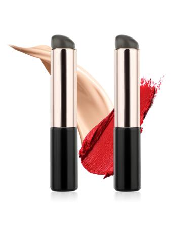Amabro Silicone Lip Makeup Brush 2pcs Reusable Lipstick Applicator High Elastic Round Head Make Up Brushes for Lip Gloss Lip Oil Lip Mask Portable Makeup Accessories Daily and Travel Essentials - Buy Online on GoSupps.com