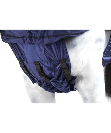 Marengos Eczema Ceiling Blanket for Horses | Neck & Abdomen Protection | Fine-Meshed Insect Shield | Double Front Closure | Outdoor Horse Blanket 145cm Night Blue - Buy Online on GoSupps.com