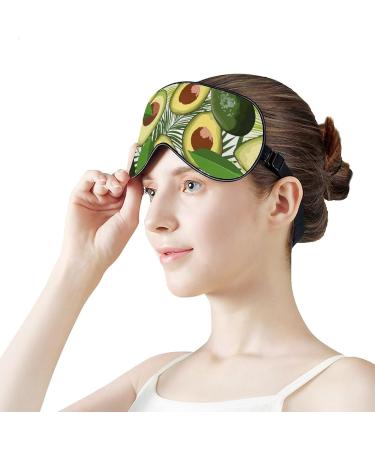 Avocado Tropical Palm Tree Sleep Mask - Adjustable Strap Eye Cover for Sleeping - Blocks Light for Night Travel and Naps - Men and Women - Buy Online on GoSupps.com