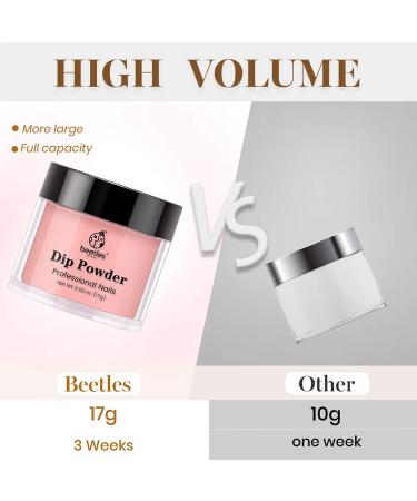 Beetles Nail Dip Powder Kit - 4 Colors French Manicure Starter Set 0.6 oz with Activator, Base, Top Coat Gel - Clear, White, Pink, Nude - Buy Online on GoSupps.com