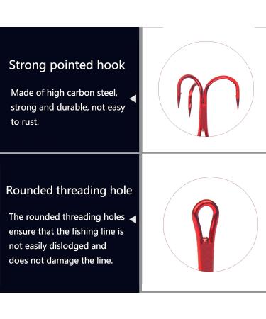 Bantre Carbon Steel Fishing Hooks Set - 50 Trimming & Treble Hooks for Sea & River Fishing | Ideal for Carp Sturgeon Tilapia & Trout - Buy Online on GoSupps.com