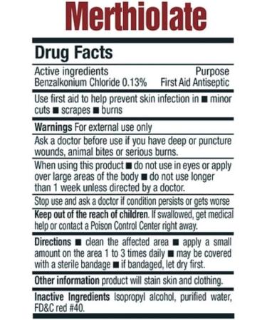Merthiolate Tincture Antiseptic First Aid - 1 fl oz Bottle by Germa - Buy Online on GoSupps.com