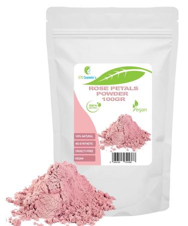 Euro Trade Center Rose petal powder 100 gr Facial masks Body mask Hair mask Soothing fragrance Excellent Natural Skin Toner 100 g 1er Pack