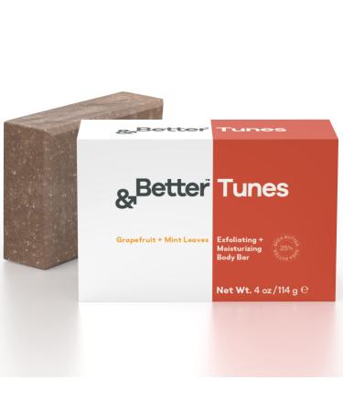 &Better Natural Body Bar Soap for Men | Heavy-Duty Grit Scrub Bar with Pumice | Exfoliating & Moisturizing | Handmade in Canada with Organic Shea Butter | Premium Citrus Scent 4 Ounce (Pack of 1)
