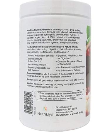NutriDyn Fruits and Greens Super vegetox Proprietary Blend of Super vegetables Chlorella Kelp Turmeric & Kale Certified Organic 306.4 Grams - Buy Online on GoSupps.com