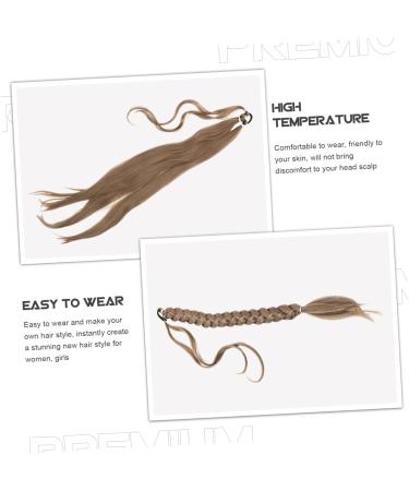 FRCOLOR Wig Women Ponytail Extension Braid Ponytail Long Ponytail Extension Clip Ponytail Extension Braid Hair Extension Human Synthetic High Temperature Wire Hair Piece Lengthen 80X3CM Golden - Buy Online on GoSupps.com