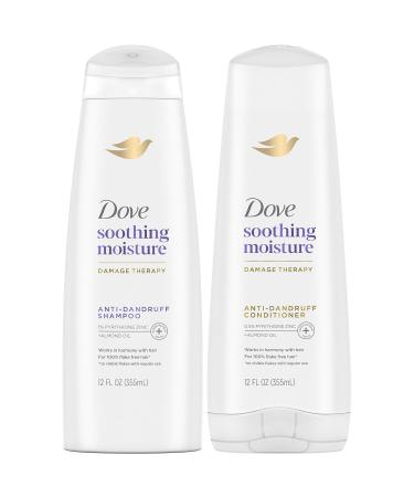 Dove Shampoo and Conditioner Set DermaCare Scalp Hydrating Dandruff Shampoo for Women and Men Dandruff Treatment for Itchy Scalp Relief with Pyrithione Zinc 12 Oz (2 Piece Set)