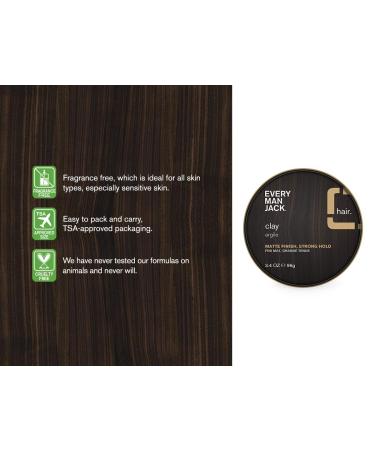 Every Man Jack Mens Hair Styling Clay - Medium Hold Matte Finish - 3.4oz - Buy Online on GoSupps.com