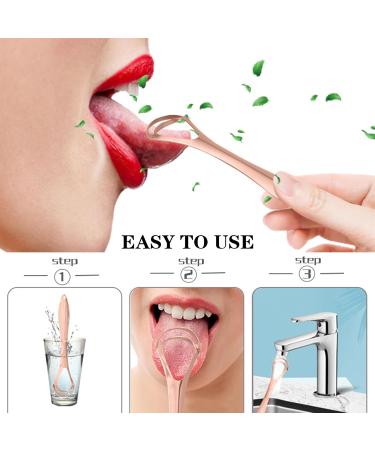 Stainless Steel Tongue Scrapers - 2 Pack Metal Cleaners for Fresh Breath | Rose Gold Tongue Cleaner for Adults & Kids - Buy Online on GoSupps.com