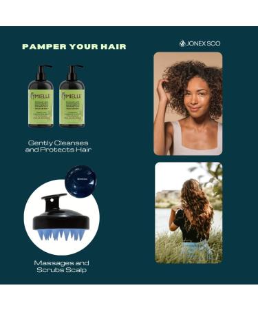 Rosemary Mint Hair Shampoo (pack of 2) Bundle with JONEX SCO Scalp Massager Hair Brush for Scalp Scrub 2 Shampoo+1 Hair Scalp Massager - Buy Online on GoSupps.com