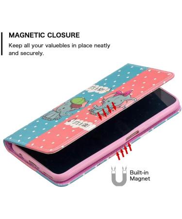 Miagon Wallet Folio Flip PU Leather Case for Huawei P30 Lite Creative Painted Design Full-Body Protective Cover Card Holder Kickstand Magnetic Elephant Huawei P30 Lite Elephant - Buy Online on GoSupps.com