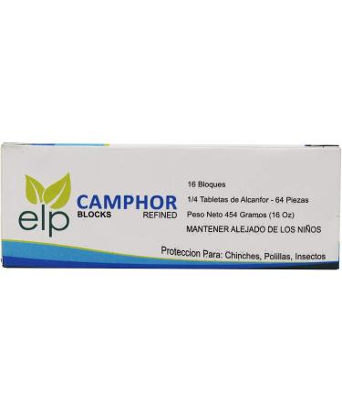 Refined Camphor Blocks - 16 Blocks (64 Tablets) | Pure and Natural - Buy Online on GoSupps.com