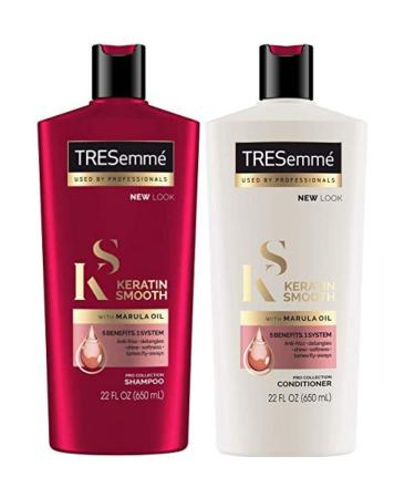 TRESemmé Keratin Smooth with Marula Oil, Pro Collection, Shampoo and Conditioner Set … (Pro Collection)