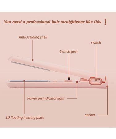 Portrayi Mini Dual-Purpose Curling Iron - 2-in-1 Ceramic Hair Curler & Straightener | Portable Cordless Travel Tool for All Hair Types (Pink - Buy Online on GoSupps.com