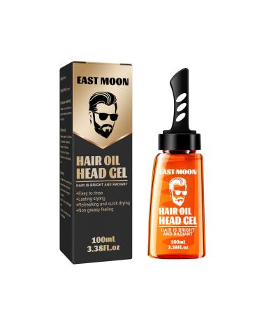 Men Hair Styling Gel with Comb 2 In 1 Hair Wax Gel With Comb Long Lasting Fluffy Men Fast Build Hair Salon Styling Gel Hair Wax Gel Styling Moisturizing Long-lasting