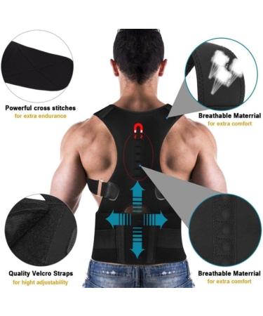 Adjustable Back Posture Corrector Magnetic Therapy Posture Corrector Brace Shoulder Back Brace Support Belt - Buy Online on GoSupps.com