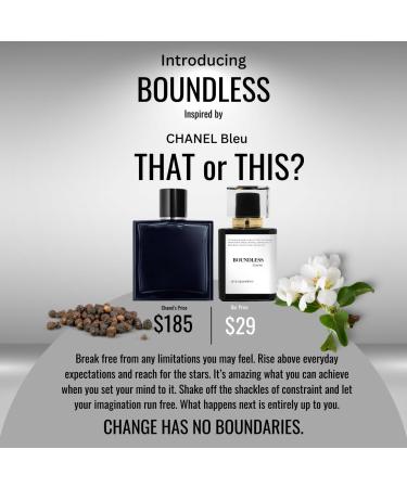 BOUNDLESS | Inspired by CHNL BLEU DE CHNL EDP | Pheromone Perfume for Men | Extrait De Parfum | Long Lasting Dupe Clone Essential Oils Fragrance | Perfume De Hombre | (100 ml / 3.4 Fl Oz) 3.4 Fl Oz (Pack of 1) - Buy Online on GoSupps.com