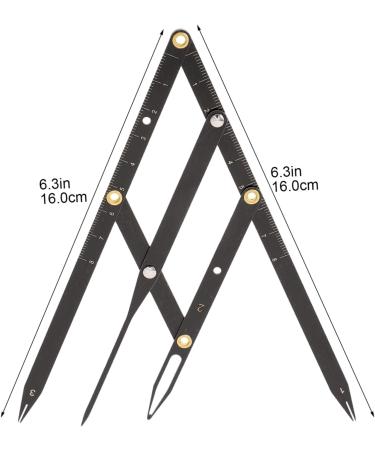 Anneome 1pc Second Generation Scale Calipers Eyebrow Measuring Rulers Makeup Set Stainless Steel 25x5x0.6cm Black - Buy Online on GoSupps.com