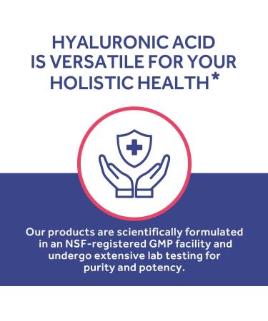 Whollium Hyaluronic Acid Capsules 250mg + 25mg VC | Joint, Skin, & Eye Support | Low Molecular Weight | Gluten-Free, Non-GMO | Vegan | 120 Caps - Buy Online on GoSupps.com