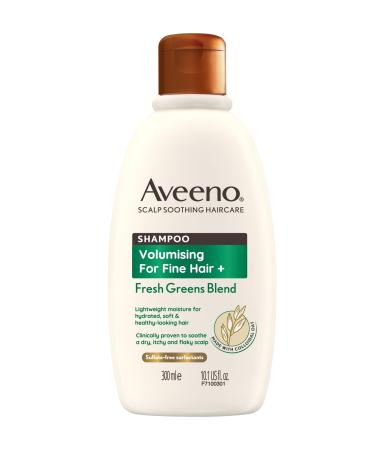 Aveeno Volumising Fresh Greens Scalp Soothing Mint Cucumber and Rosemary Shampoo for Fine Hair 300ml - Buy Online on GoSupps.com