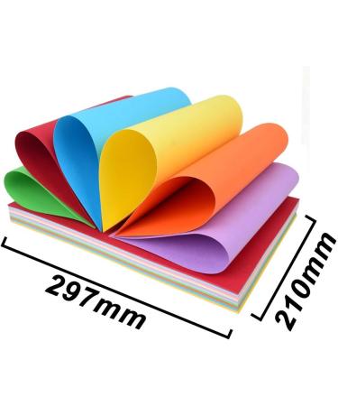 UPlama Double Sided Neon Construction Paper Pads - 200 Sheets, 20 Assorted Colors, 70GSM A4 Printing Paper - Buy Online on GoSupps.com