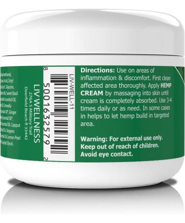 Fast Acting Natural Hemp Cream for Joints, Muscles, Back, Knees & Neck - 4 oz - Made in USA - Buy Online on GoSupps.com