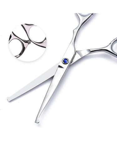 Professional 6.5 inch Hair Cutting Scissors Set for Kids/Women/Men - Barber Salon Kit with Thinning Shears, Saftey Round Head, and Red Handle - Buy Online on GoSupps.com