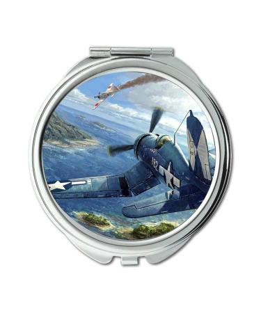 World war aircraft Mirror makeup mirror fighter helicopter pocket mirror portable mirror