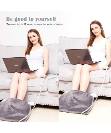 Gintao Electric Heated Foot Warmers - Fast Heating Technology, Auto Shut Off, 3 Temperature Settings - 22 inches Gray - for Men and Women - Buy Online on GoSupps.com