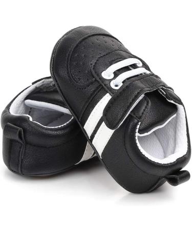 MASOCIO Infant Anti-Slip Trainer Sneakers - Baby Boy Girl First Walking Shoes (3-6 Months, Black) - Buy Online on GoSupps.com