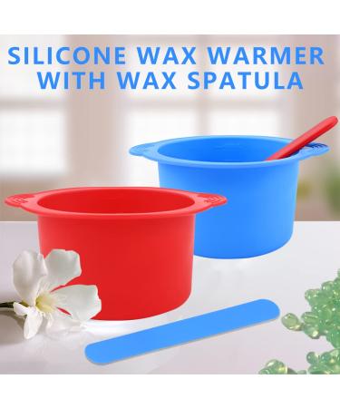 BEKECIDI Silicone Wax Heat Inserts Set - Reusable Wax Replacement for Warmers | Includes Wax Spatula - Red & Blue - Buy Online on GoSupps.com