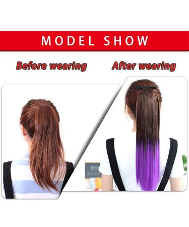 18-38 Inch Straight Drawstring Ponytail Hair Extension | Synthetic Clip-In Wig Piece 22 Inches B107 - Shop Internationally! - Buy Online on GoSupps.com
