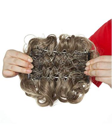 SEGO hair extensions hairpiece bun hair extension hair tie updos donut like real hair ash brown to bleach blonde - Buy Online on GoSupps.com
