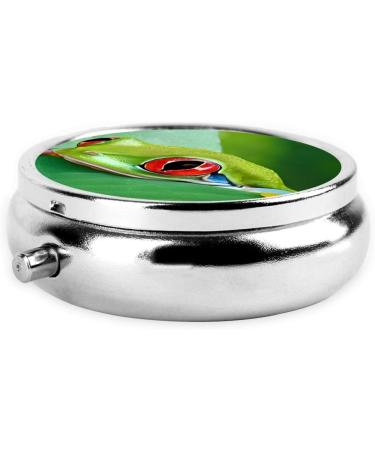 Tree Frog Baby Mini Round Pill Box | 3 Compartment Travel Pill Organizer | Portable Medicine Case for Home & Office - Buy Online on GoSupps.com