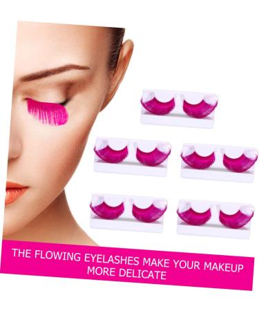 FRCOLOR 5 Pairs Halloween Extra Long False Eyelashes 3d Dense Cosmetic 1 count (Pack of 1) Rosy - Buy Online on GoSupps.com