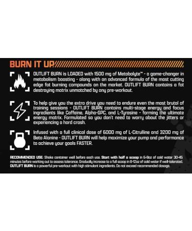 Nutrex Outlift Burn Pre-Workout Supplement for Energy Focus & Endurance | Metabolyte L-Citrulline Beta-Alanine & Caffeine | Thermogenic Formula for Performance (22 Servings Florida Crush) Florida Crush 14.72 Ounce (Pack  - Buy Online on GoSupps.com