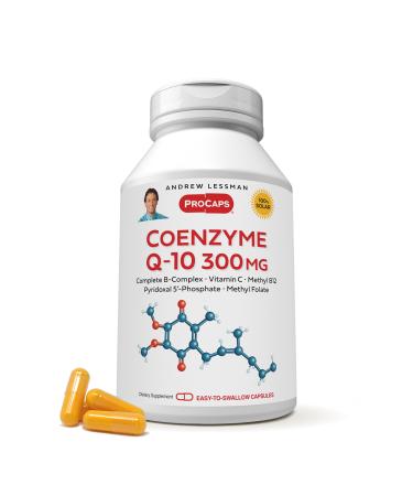 ANDREW LESSMAN Coenzyme Q-10 300 mg 30 Capsules - Essential for Energy Production and Optimum Key Organ Function Anti-Oxidant Support Depleted by Aging Plus B-Complex. Easy to Swallow Capsules