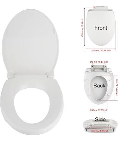 Soft Close Elongated Toilet Seat for TOTO Toilets | Heavy Duty, Replaceable | Oval, White - Buy Online on GoSupps.com