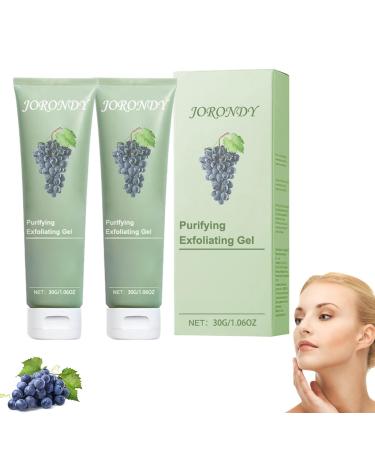 JORONDY Purifying Exfoliating Gel, Exfoliating Scrub with Cabernet Sauvignon Extract, Gentle Exfoliator for All Skin Types, Deep Cleansing and Moisturizing Gel for Face and Body