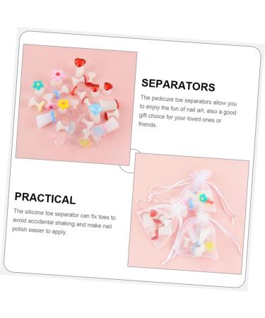 WOFASHPURET 24 Pcs Manicure Finger Splitter Rubber Toe Straightener Gel Toe Separators Flower Toe Separators Toe Stretcher Dividers Toe Separator Pedicure Partition Silica Gel Rhinestones - Buy Online on GoSupps.com